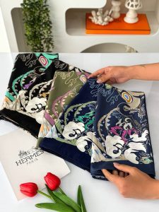 روسری ابریشم ژاکارد وارداتی
