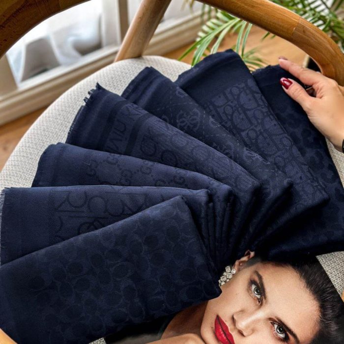 شال کشمیر ریشه پرزی 8039