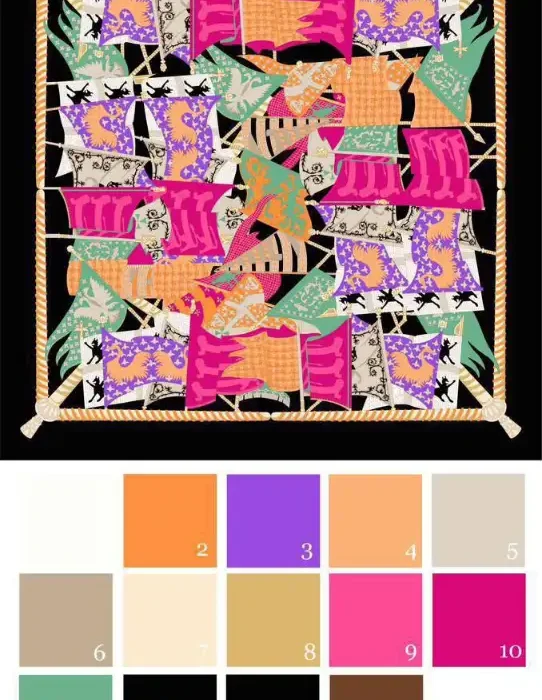 روسری ابریشم ژاکارد